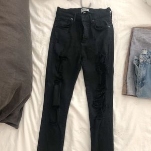 AGolde black ripped jeans